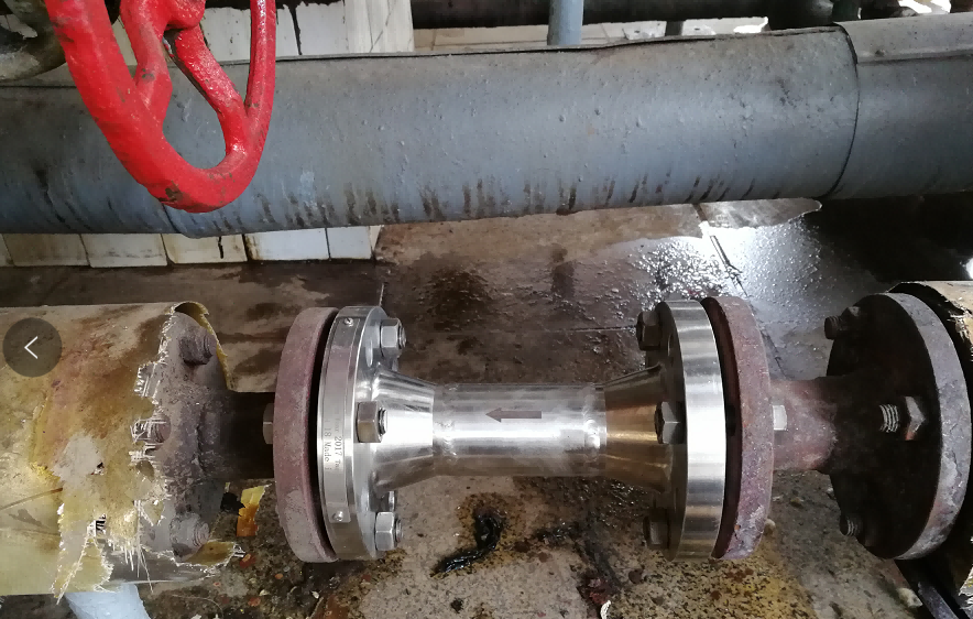 SteamEco trap installed on a flash evaporation unit