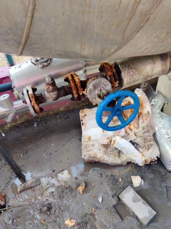 Steam trap on a transport line